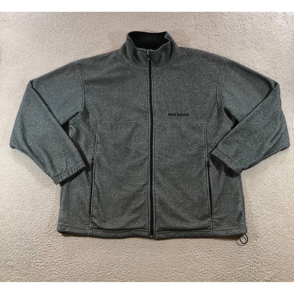 VTG  Big dogs sweater mens M Gray Full Zip Fleece